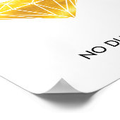 Geen druk Geen diamanten Faux Gold Foil motivatie Poster (Hoek)