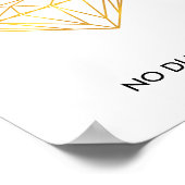 Geen druk Geen diamanten Faux Gold Foil prijsopgav Poster (Hoek)