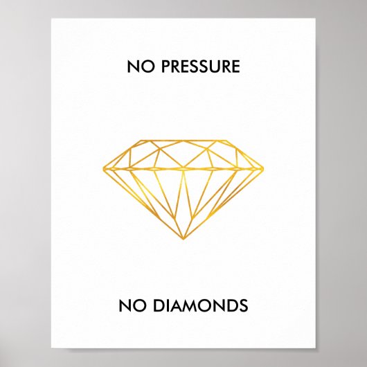 Geen druk Geen diamanten Faux Gold Foil prijsopgav Poster (Voorkant)