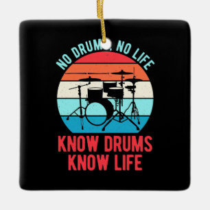 Geen Drums Geen leven Keramisch Ornament