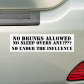 GEEN DRUNKS TOEGESTAAN BUMPERSTICKER (Op auto)