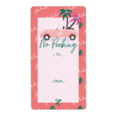 Geen druppelroze kerstroze bekeerbaar etiket (Voorkant)