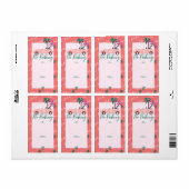 Geen druppelroze kerstroze bekeerbaar etiket (Full Sheet)