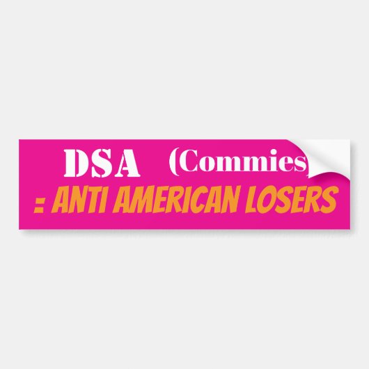 Geen DSA-bumpersticker Bumpersticker (Voorkant)