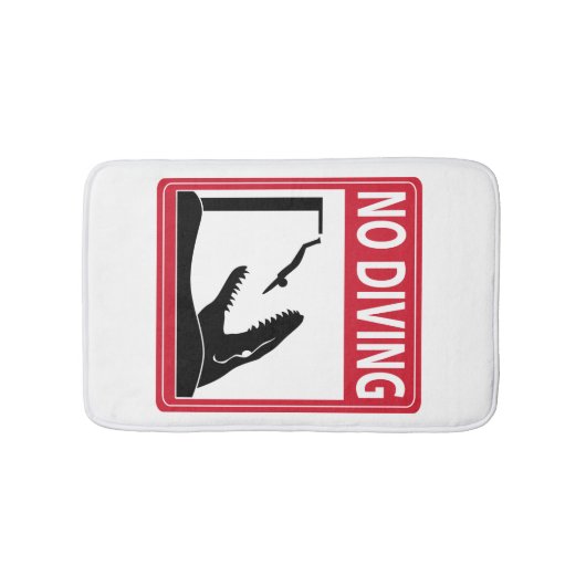Geen duiken (Mosasaurus) Badmat (Voorkant)