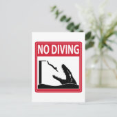 Geen duiken (Mosasaurus) Briefkaart (Staand voorkant)