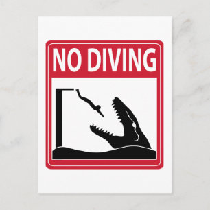 Geen duiken (Mosasaurus) Briefkaart