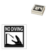 Geen duiken (Mosasaurus) Rubberstempel (Gestempeld)