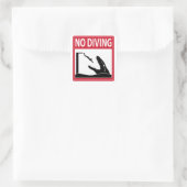 Geen duiken (Mosasaurus) Vierkante Sticker (Tas)