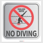 Geen duiksignaal sticker (Vel)