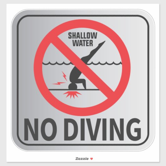 Geen duiksignaal sticker (Vel)