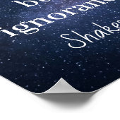 Geen duisternis maar onwetendheid — Shakespeare Poster (Hoek)