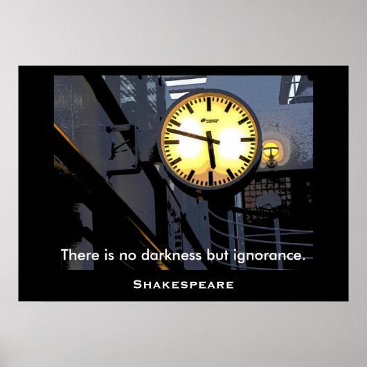 Geen duisternis maar onwetendheid - Shakespeare qu Poster (Voorkant)