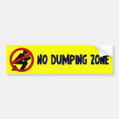Geen dumpingzone bumpersticker (Voorkant)