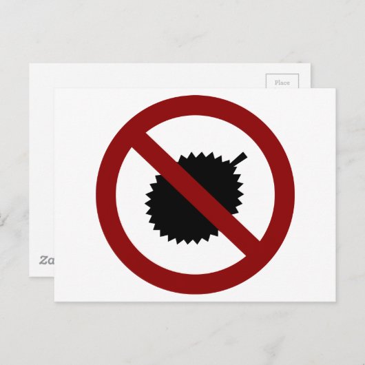Geen Durian Briefkaart (Voorkant / Achterkant)