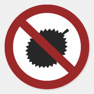 Geen Durian Ronde Sticker