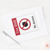 Geen Durians (2) Teken, Singapore Rechthoekige Sticker (Envelop)