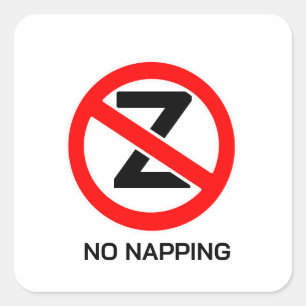 Geen Duttende Bord Vierkante Sticker