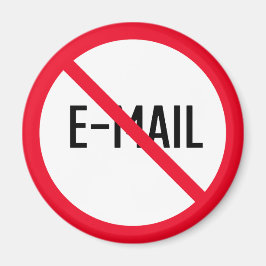 Geen e-mail | Rood cirkelteken | Magneet