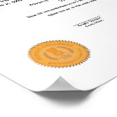 Geen echt diploma 11 x 14 poster (Hoek)