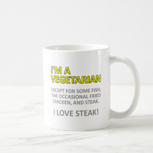 Geen echte vegetariër Grappige mok