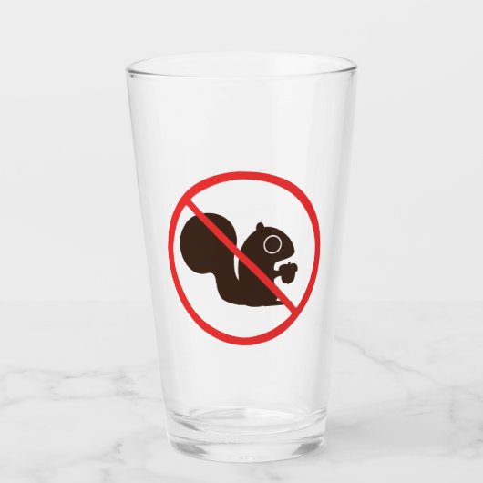 Geen eekhoorns glas (Voorkant)