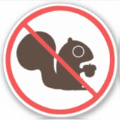 Geen eekhoorntjes doen de ronde sticker (Voorkant)