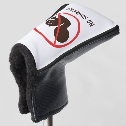 Geen eekhoorntjes golfheadcover (3/4 voorkant)