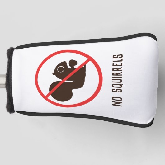 Geen eekhoorntjes golfheadcover (Voorkant)