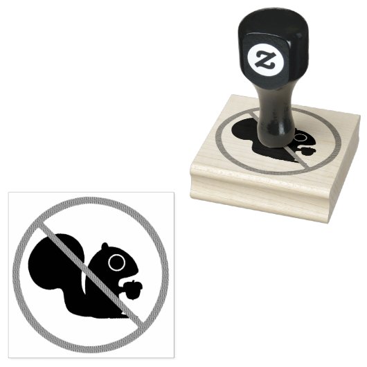 Geen eekhoorntjes rubberstempel (Gestempeld)