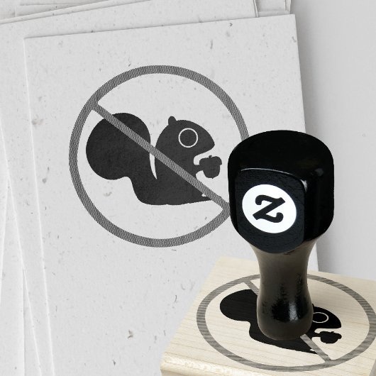 Geen eekhoorntjes rubberstempel