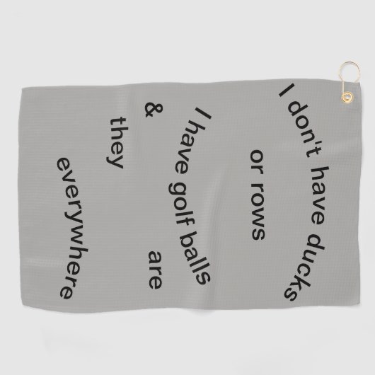 Geen Eenden....Golf Balls Golfhanddoek (Horizontaal)