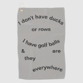 Geen Eenden....Golf Balls Golfhanddoek (Voorkant)