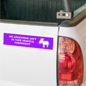 Geen eenhoorns bumper sticker (Op Truck)