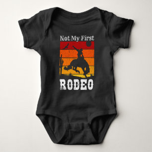 Geen Eerste Rodeo Cowboy Cowgirl Paard Zonsonderga Romper