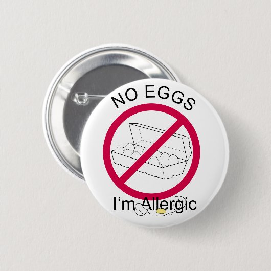 Geen eieren ronde button 5,7 cm (Voorkant /achterkant)