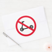 Geen elektrische scooters toegestaan teken sticker (Envelop)