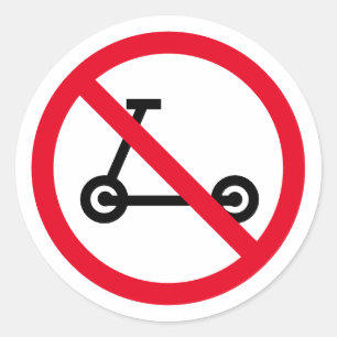 Geen elektrische scooters toegestaan teken sticker