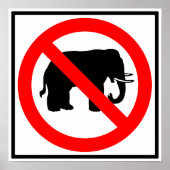 Geen Elephants Highway SIgn Poster (Voorkant)