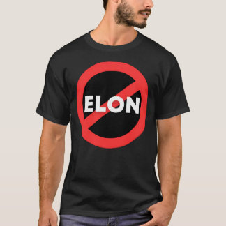 Geen Elon! Ronde Anti-Elon Musk Bumpersticker Deca T-shirt