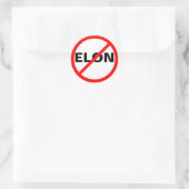 "GEEN ELON" RONDE STICKER (Tas)