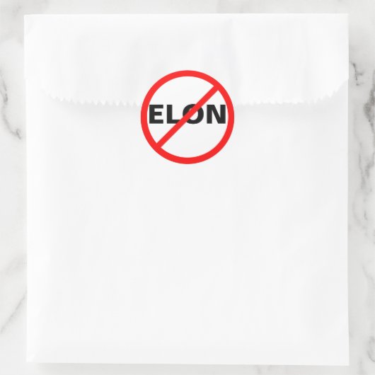 "GEEN ELON" RONDE STICKER (Tas)