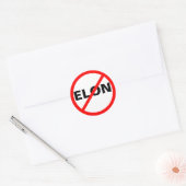 "GEEN ELON" RONDE STICKER (Envelop)
