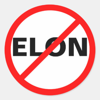 "GEEN ELON" RONDE STICKER