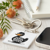Geen Ene Moer Gegeven - Grappig Cool Eend Ontwerp Sleutelhanger (Voorkant Rechts)