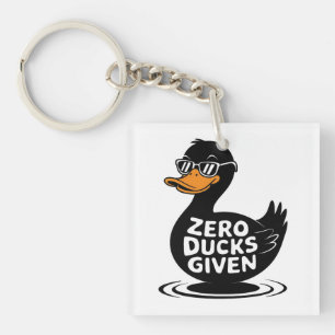 Geen Ene Moer Gegeven - Grappig Cool Eend Ontwerp Sleutelhanger