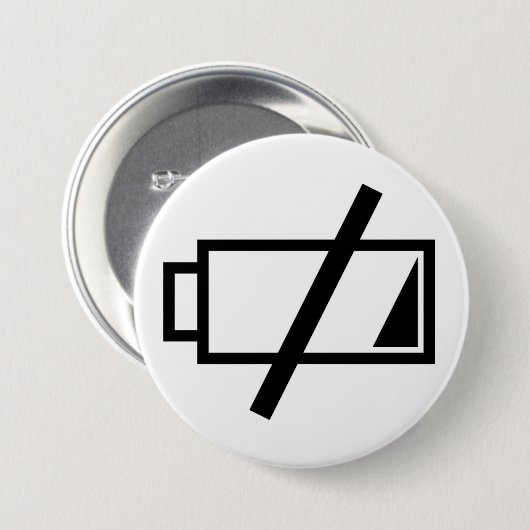 Geen energie ronde button 7,6 cm (Voorkant /achterkant)