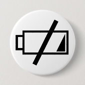 Geen energie ronde button 7,6 cm (Voorkant)
