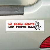 Geen enge robots bumpersticker (Op auto)