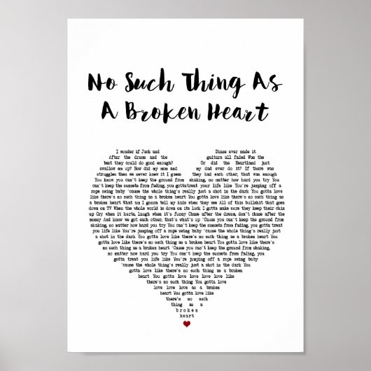 Geen enkel ding zoals een gebroken hartzong poster (Voorkant)